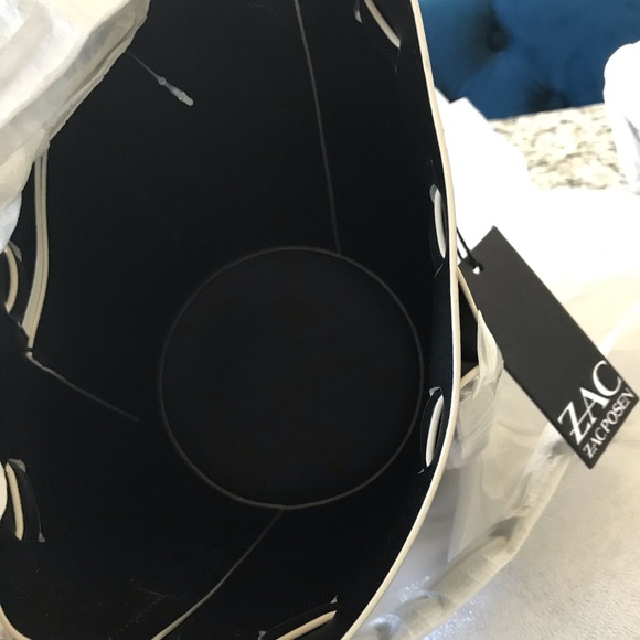 ✨FLASH SALE!!!✨ZAC POSEN NWT! DRAWSTRING LEATHER Bucket BAG - Picture 7 of 8